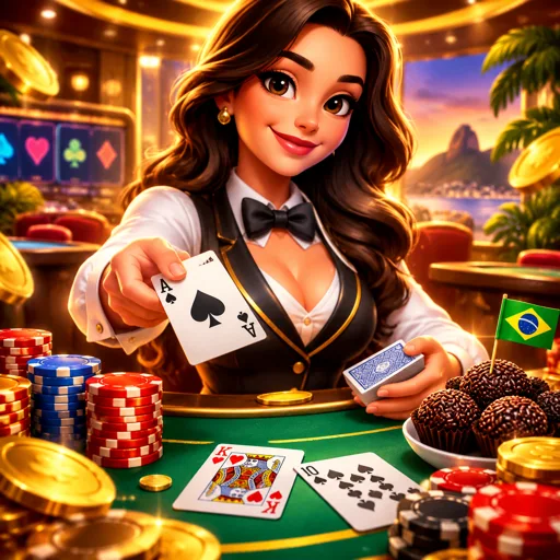 Botões de pedir carta e parar na interface de uma mesa de blackjack online