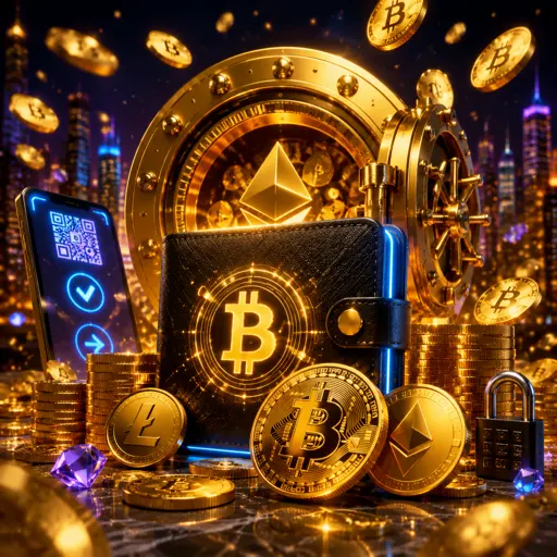 Carteira de criptomoedas em aplicativo de celular