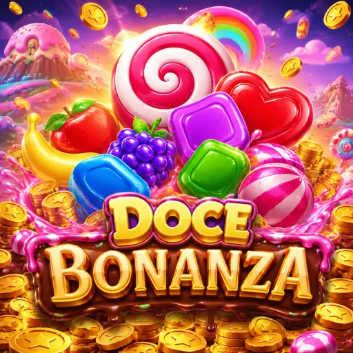 Rodada de demonstração de Sweet Bonanza com agrupamento de símbolos premiados